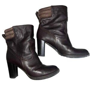 Voltan 1898 Ladies Italian Boots Real Leather Brown Size 37